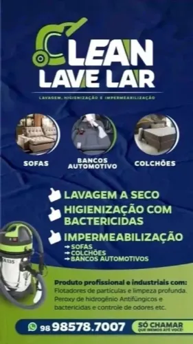 Lavagem a seco e Bacterização de sofá, cama, carros e outros atendimento a domicílio.