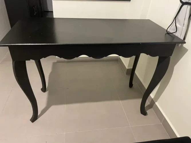 VENDO Mesa retangular preta em MDF tamanho 1,26X 0,56 cm