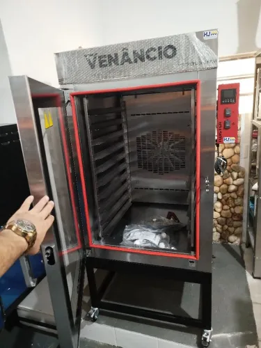 R1 Forno a gás 10 telas 58x70 interna toda inox Venâncio