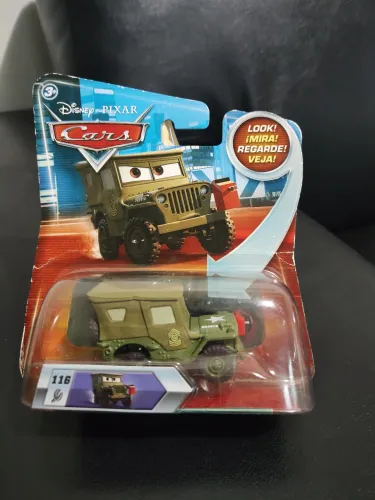 Miniatura Disney Cars - Sargento , olhos com movimento. Mattel.