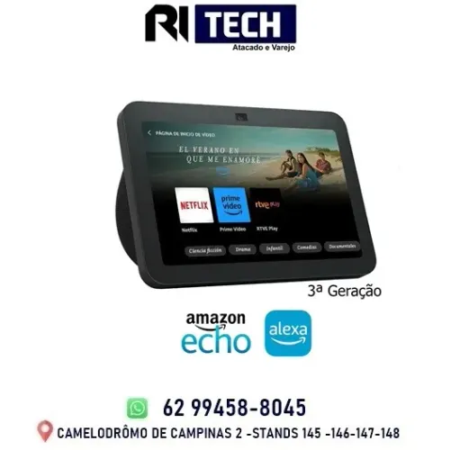 Amazon Echo Show 8 3ª Geração - Smart Screen - Tela 8" com Wi-Fi e Bluetooth