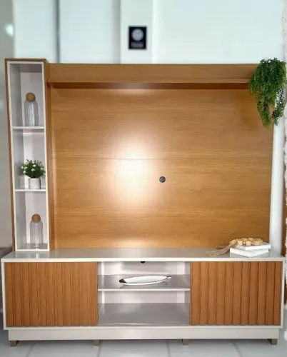 Home Theater 2 Portas Ripadas Montenegro 190cm Para Tv Até 65 Polegadas