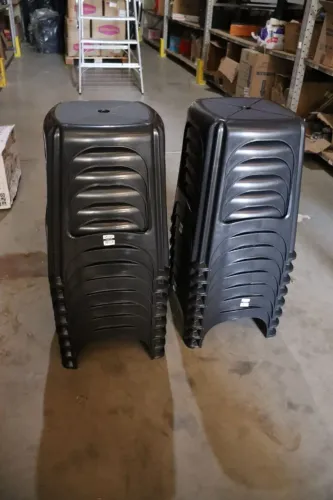 jogo 4 banquetas plástico banquinho com apoio para pés