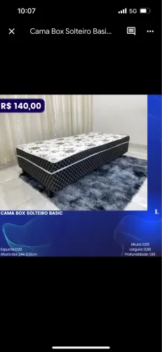 CAMA BOX BÁSICA SOLTEIRO