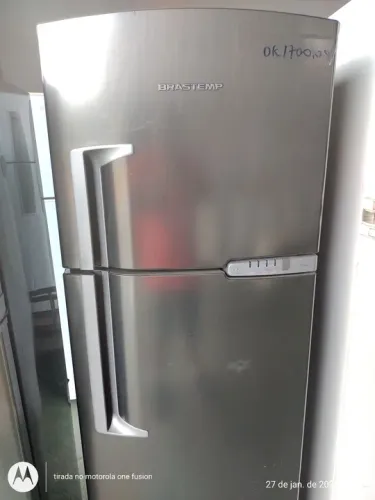 REFRIGERADOR BRASTEMP CLEAN FROST FREE INOX 110V