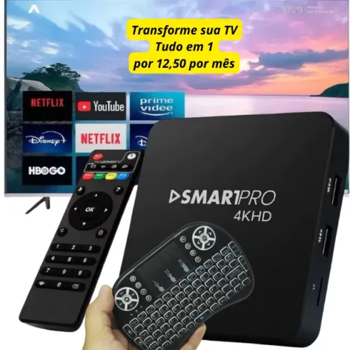 Transforma sua Tv em Smart Tudo em 1 I 1gb Ram/8Gb Interno