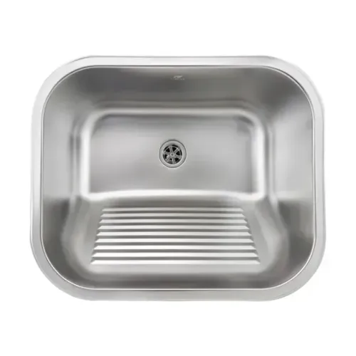 Tanque Lavanderia 55 X 45 Aço Inox 201 com Válvula Tubrax