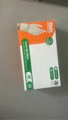 Luvas de Látex Medix Profissional - Tamanho M - 100 Unidades