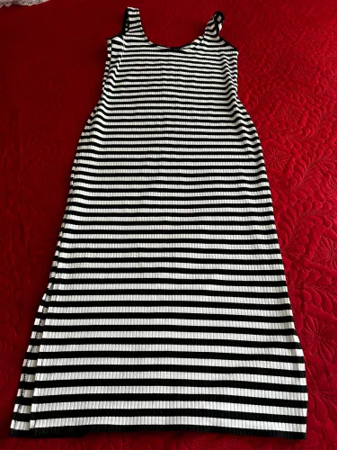 Vestido Listras Marfino - Tamanho P