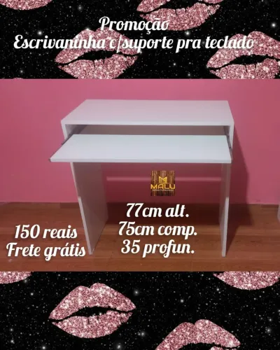 Escrivaninha com suporte pra teclado 