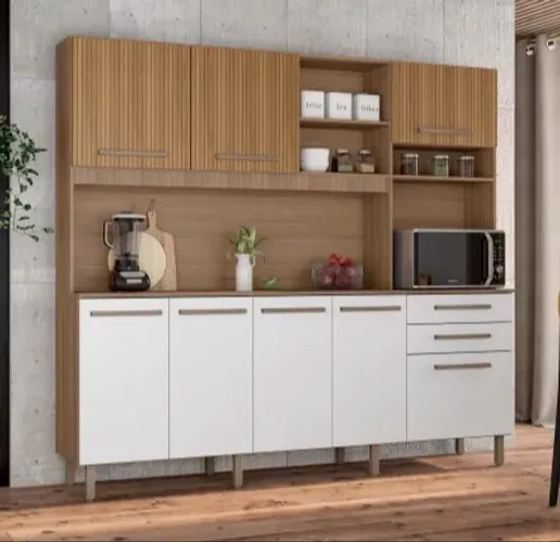 Armário de Cozinha Completa 8 Portas 2 Gavetas Novo