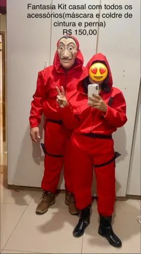 Fantasia kit Casal LÁ CASA DE PAPEL