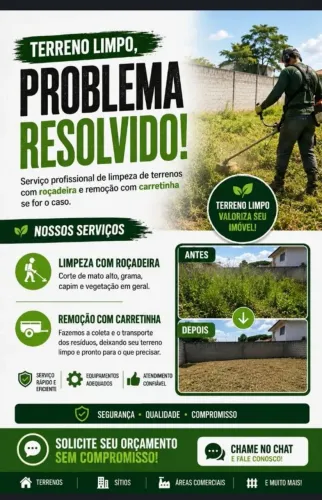 Limpeza de Lotes e Terrenos | Roçagem de Mato Alto | Serviço Rápido e Caprichado