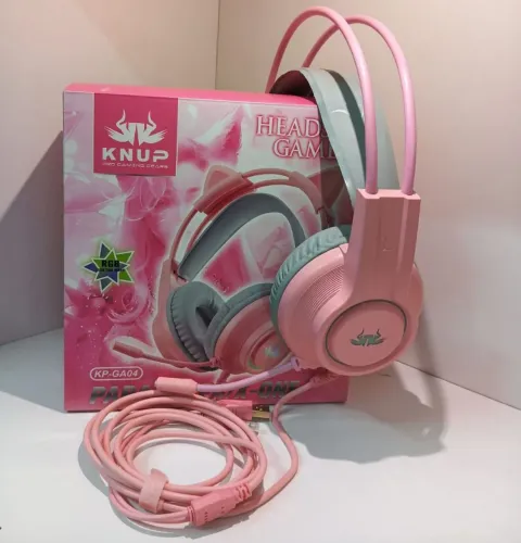 Headset gamer rosa