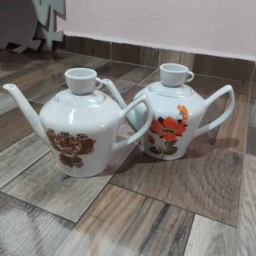 2 bules de chá porcelana pozzani