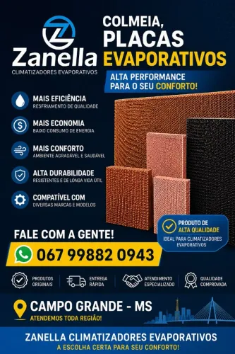 Placas Evaporativas, para todos tipos de Climatizadores.