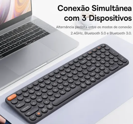 Teclado Baseus K01B Wireless Tri-Mode Keyboard - Seminovo