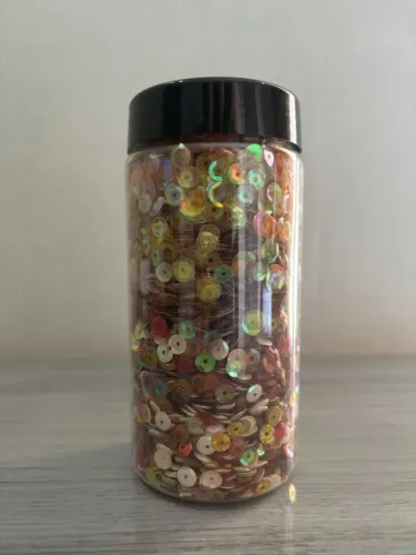 Potinho diverso com lantejoulas/ paetê para artesanato.