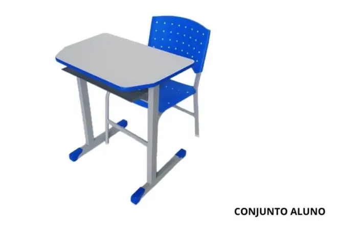 Conjunto mesinha e cadeira escolar. 