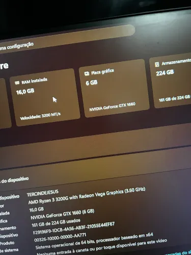 Placa de vídeo GTX 1660