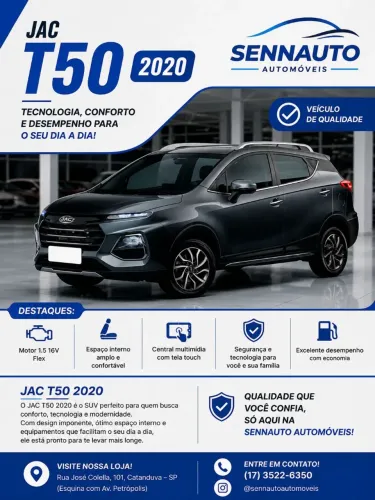 JAC T50 1.6 16V 5P Aut. 2020