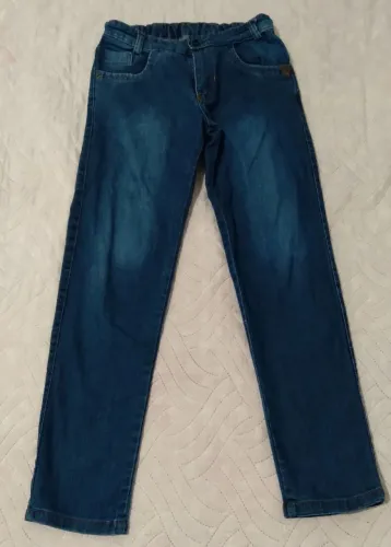 Calça jeans lycra infantil Menino com regulagem na cintura veste 8 a 10 anos