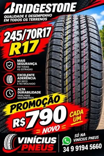 PNEUS NOVOS 17 CAMIONETE 