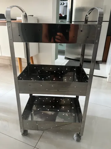 Fruteira de chão inox