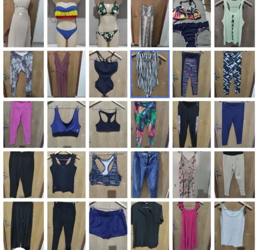 Lote roupa feminina para brechó ( lote 100, 00)
