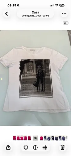 Camiseta Branca feminina adulto M Officer TAM 2