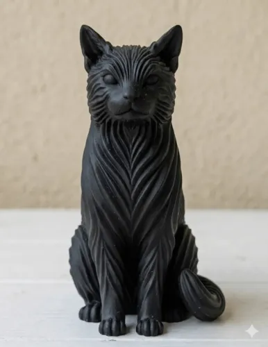 felino noturno estilizado