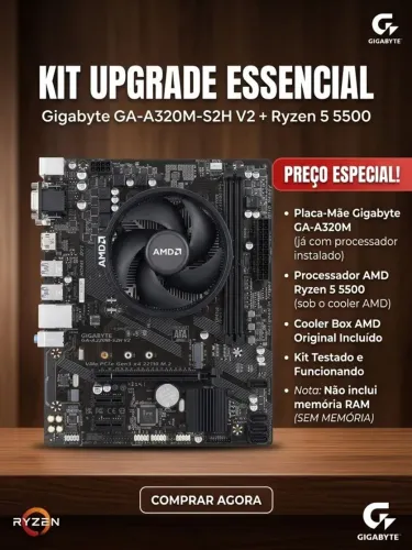 Kit placa mãe gigabyte + Ryzen 5 5500
