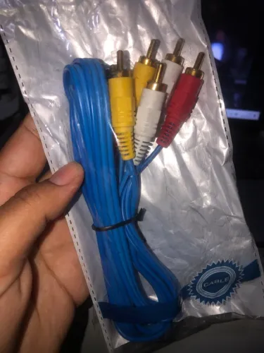 Cabo 3 rca para 3 rca áudio e vídeo