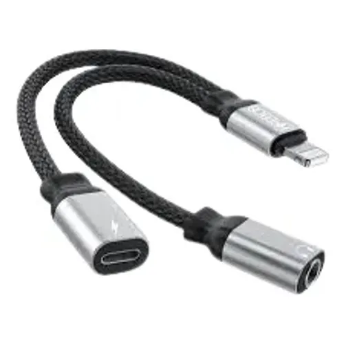 Adaptador duplo de Carregador e Áudio para iPhone