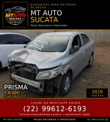 Sucata de Prisma Joy 1.0 2016 disponível para venda de peças.