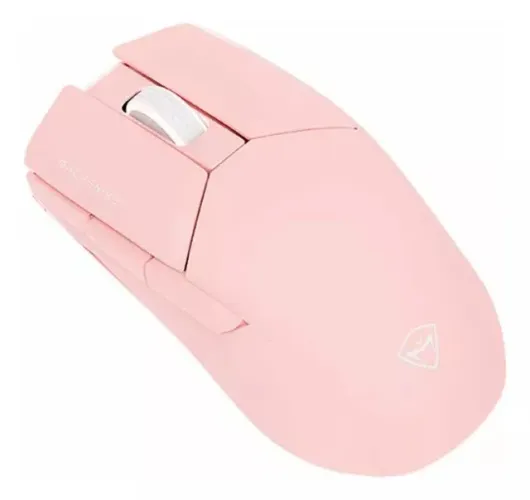 Machenike M7 Pro Gaming 2.4GHz Sem Fio, PAW3395, 26000 DPI, 650 IPS, 7 Botões, 74g, Rosa