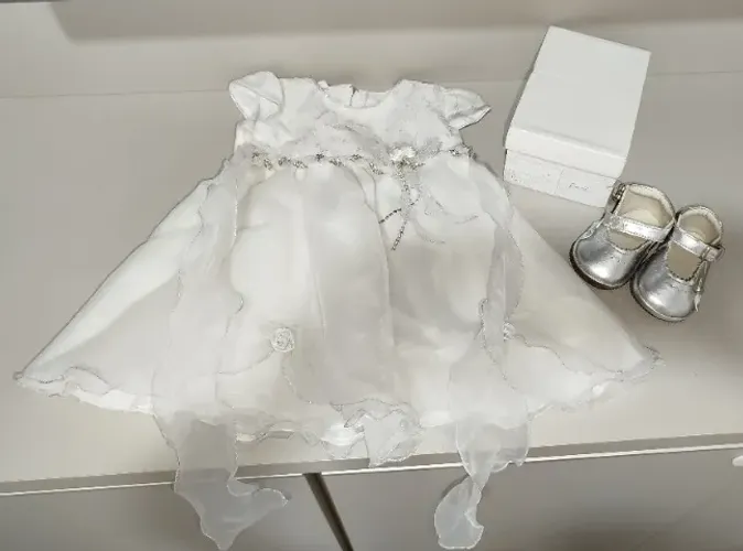 Conjunto de Batizado Infantil (Nunca Usado) - Importado de Portugal