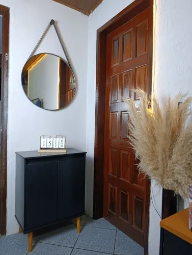 Aparador Cor Preto + Espelho de brinde