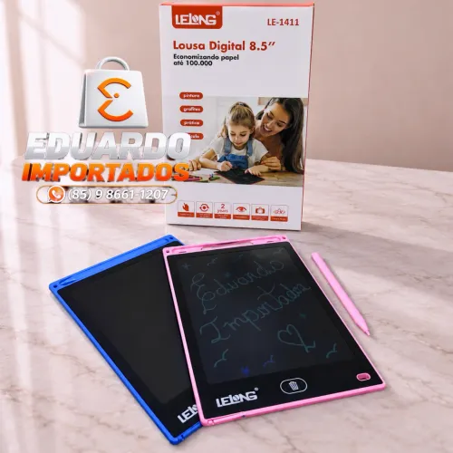Lousa Mágica, Tablet para Desenhos Anotações Rosa ou Azul (Brinquedo Infantil)