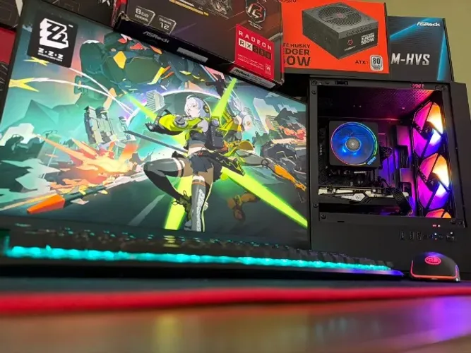 PC-Gamer Ryzen 7-5700x 8gb DDR4 SSD-480gb AMD RX-580 AsRock 8gb