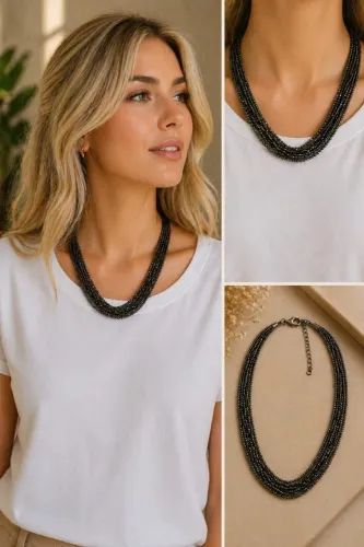 Colar feminino miçangas