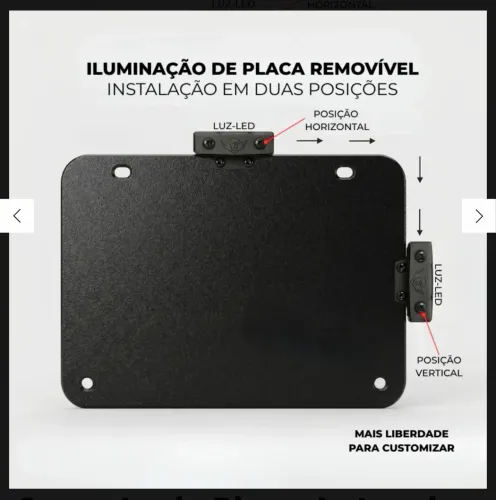Suporte de Placa Lateral - Harley Davidson Sportster 883 / 1200 / Forty Eight / Iron