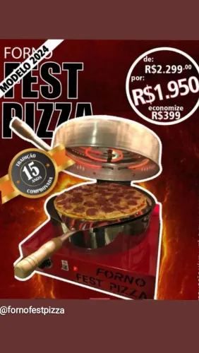 Forno de pizza usado e revisado