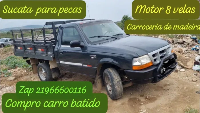 Sucata ranger 8 velas carroceria de madeira.