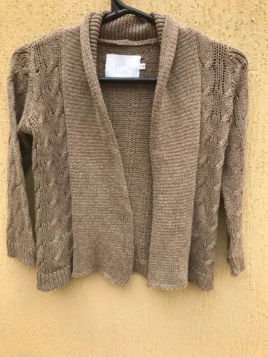 Cardigan Em Tricot Marrom Da Marca Daslu Girl Kids