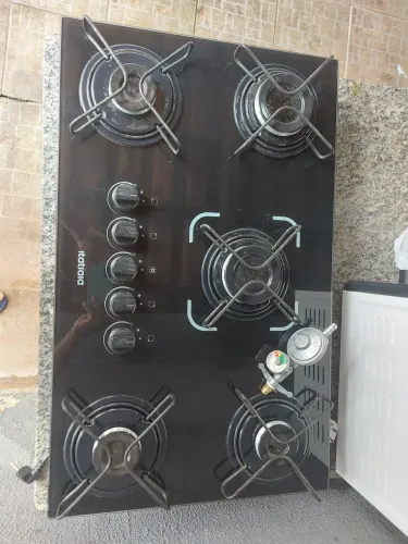 Fogao cooktop 5 bocas itatiaia com registro marcado gas