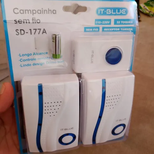 Campainha sem fio SD 177A com 2 sirenes 
