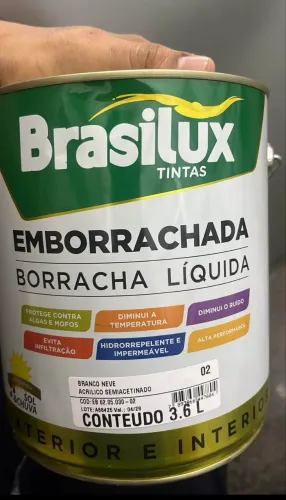 Tinta emborrachada líquida branco neve