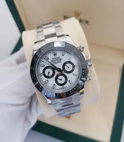 Rolex Daytona Panda 40mm Automático Premium AAA+ Aço Safira