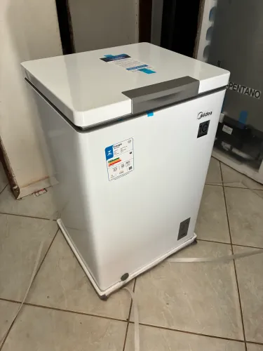 Freezer midea 100 litros na caixa modelo inverter Bivolt 